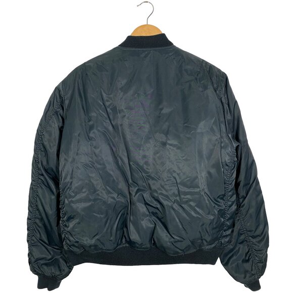 Vintage Flyer's Man Intermediate MA-1 Reversible Bomber Jacket Navy men's size M - Picture 2 of 6